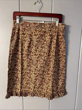 NWT Funky People Skirt Brown Floral Cottage Fairy Romantic Whimsical Boho Artsy